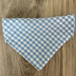 Blue gingham bandana